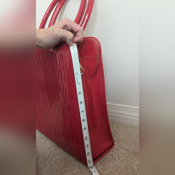 Ted Baker Red Patent Large Bag/Tote - Picture 9 of 11